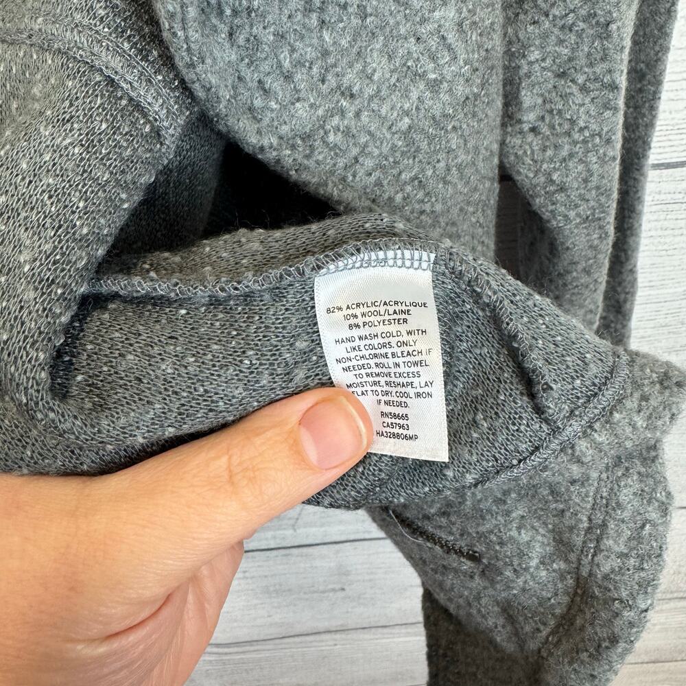 Halogen Women's Gray Wool Blend Knit Moto Style Jacket Size XL Petite - Picture 4 of 8